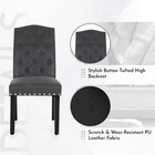 Tufted Velvet Dining Room Chairs Set Of 2 With Wood Legs Armchair Kitchen Modern