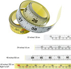 4 Pcs Self-adhesive Measuring Tape 12 24 40 60  Workbench Backed Ruler Measure D