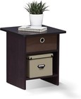 Dario End Table   Side Table   Night Stand   Bedside Table With Bin Drawer  1   