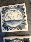 Set 4 Holland America Lines Delft Tile Coasters 4 x4 