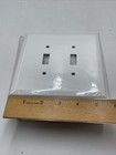 10 Taymac Wjw-tt Metal Jumbo Double Toggle Switch Wall Plate White 2 Gang