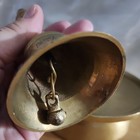 Vintage Brass Captains Bell Hand Bell With Wood Handle Nautical Maritime Decor