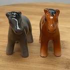 Vintage Ceramic Salt And Pepper Shaker Set Horses 