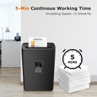 Bonsaii 12-sheet Cross-cut Shredder  5 5 Gallon Home Office Heavy Duty Shredder