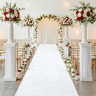 Velvet White Carpet Runner 4x25 Ft - Wedding Aisle Rug For Indoor outdoor Events