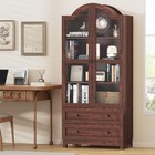 71  Farmhouse Storage Cabinet 2 Drawers Acrylic Door Pantry Cabinet For Kitchen