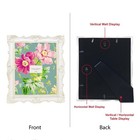 Laura Ashley 8x10 White   Gold Ornate Textured Hand-crafted Resin Picture Frame 