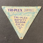 Tri-plex Safety Razor Co  Philadelphia C1940 s-50 s Shaving Razor Blade Packet