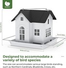 Hanging Metal Bird House Feeder With Solar Lights 