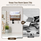 Wall Mail And Key Holder Organizer 11 Inch Brown Decorative Entryway Rack