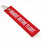 5pcs Aviation Remove Before Flight Keychain     Double Sided Embroidered Jet Tag