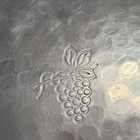 Vtg B w  Buenilum Hand Wrought Hammered Aluminum 13    Tray W round Handles 