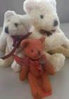 Vintage Teddy Bear Lot Of 3 Bears 4    5   7  Doll Size Animal Collectors