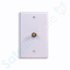 Satellitesale Coaxial F- 81 Type Rg-6 3ghz Universal  Wall Plate W  Screws