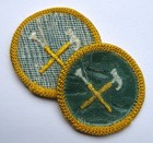 Girl Scout 1963-1974 Cadette Handywoman Badge Tools Hammer Brush Patch New