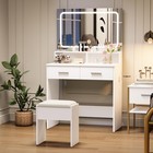 Vanity Desk With Mirror Makeup Vanity Set With Led Lights Vanity Dressing Table