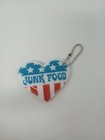 Junk Food Clothing Logo American Flag Puffy Heart Keychain 