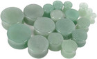 Green Jade Natural Stone Double Flared Flesh Plugs Tunnels Ear Gauges Stretcher 