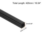 3pcs  Carbon Fiber Square Tube 3x2x420mm Pultruded Carbon Fiber Tubing