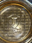 Vintage Firestone  the Mark Of Quality  Tire Advertising Ashtray Amber Glass