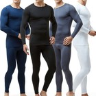 Mens Winter Thermal Ultra-soft Fleece Lined Long Johns Top bottom Underwear Set