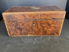 19th Century Inlaid Burl Walnut Veneered Document Box
