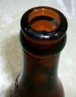 Antique Brown Amber Stegmaier Wilkes-barre Pa Glass Little Neck Pony Beer Bottle