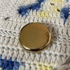 Vintage Italian Gold Tone 3 Section Pocket Pill Box With Swirled Enamel Top