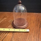 Pocket Watch 5    Display Glass Dome Holding Hanging Stand Hook Wood Base
