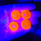 4pcs Cadmium Glass Flat Back Stones Yellow Uv Orange Glow 20mm Uranium Glass
