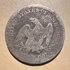 1850-o Seated Liberty Quarter Silver Low Grade Album Filler