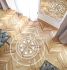 Rose Of Wind Stencil - Compass Stencil - Circular Stencil - Large Wall And Floor