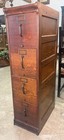 Antique Globe Quarter Sawn Tiger Oak 4 Drawer File Cabinet Circa 1920