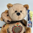 Sacagawea   Pomp Ltd Treasures Golden Dollar Coin Bear 9  Plush Vtg 2001 Brown