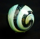 Bryan Trillas Glass Marble  Swirl Pattern dichro   Uv Reactive  0 7-0 8 Inch