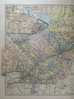 1893 Quebec   New Brunswick Original Antique Map By G w  Bacon