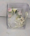 Vintage Doll Bridal Bouquet  Or Corsage Purple Roses Made In Taiwan Nos Rare 4 
