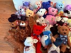 Lot Of 33 Ty Beanie Baby Plush Stuffed Animal Bear Dog Groundhog Butterfly Nwt