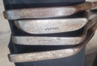 4 Antique Vintage Spalding Hickory Wood Shaft Golf Club Putter Gold Medal Patent