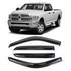 Window Visors Deflectors Tape-on 2009-2018 Dodge Ram 1500 2500 3500 Crew Cab