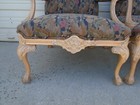 Pair French Lounge Chairs Ball   Claw Set 2 Regency Louis Xvi Library Georgian