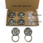 6 Pack Antique Drawer Pulls Bronze Round Dresser Knob Vintage Cabinet Handles