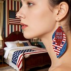 4th Of July Earrings For Women 250 Anniversary Usa Earrings Red White Blue A