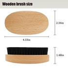 Beard Brush Kit With Pearwood Comb Boar Bristle Grooming Set For Men Beard Care