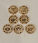 Vintage Wooden Nickels Mixed Lot Of 7 Various Years And Locations