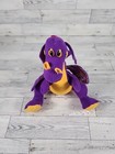 Vintage Acme Dragon Plush 8  Purple 90s Stuffed Animal Doll W  Iridescent Wings