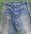 Vtg 70s Levi   s Big E Orange Tab Bell Bottom Jeans Men   s 32x29 Distressed