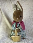 Eden Mrs  Rabbit Beatrix Potter Plush Doll Bunny Stuffed Animal Vintage 15   