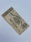1863 State Of North Carolina Ten Cents Treasury Note Raleigh Nc Civil War Bill