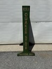 Vintage Quaker State Motor Oil Can Rack Gas Garage Service Station Sign Decor